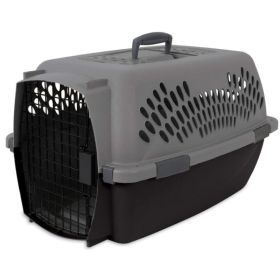 Aspen Pet Fashion Pet Porter Kennel Dark Gray and Black (Option: 10-20 lbs)