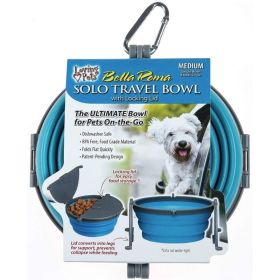 Loving Pets Bella Roma Blue Travel Bowl (Option: 1 count)