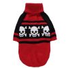 Pet Dog Halloween Costume Pumpkin Skull Death Pattern Pet Knit Sweater